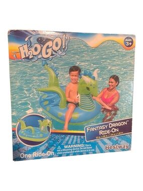 H2OGO! Fantasy Dragon Kids Ride-On Pool Float 53” x 56”